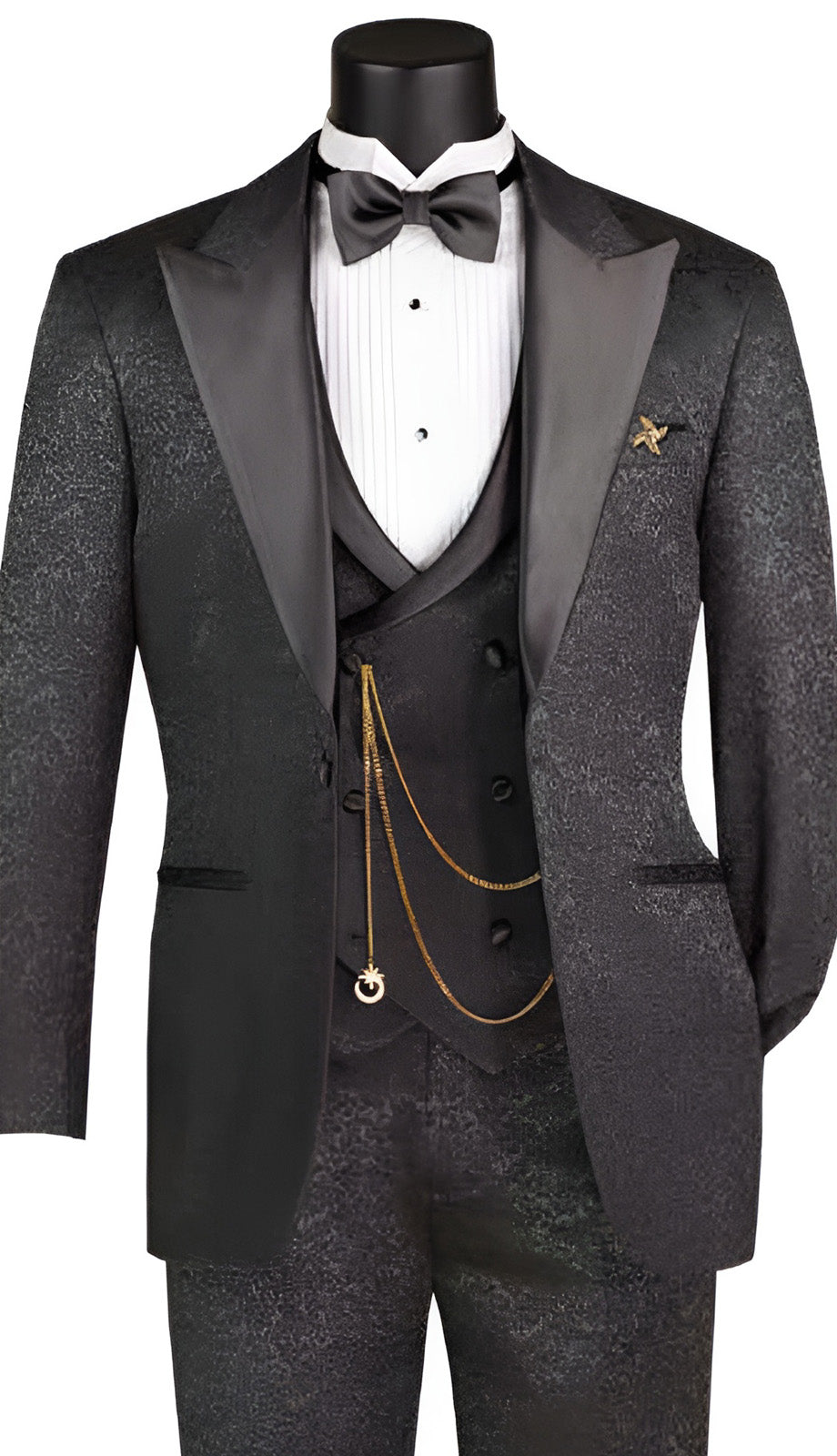 Vinci TVMF-2-BLK Mens Church Suit