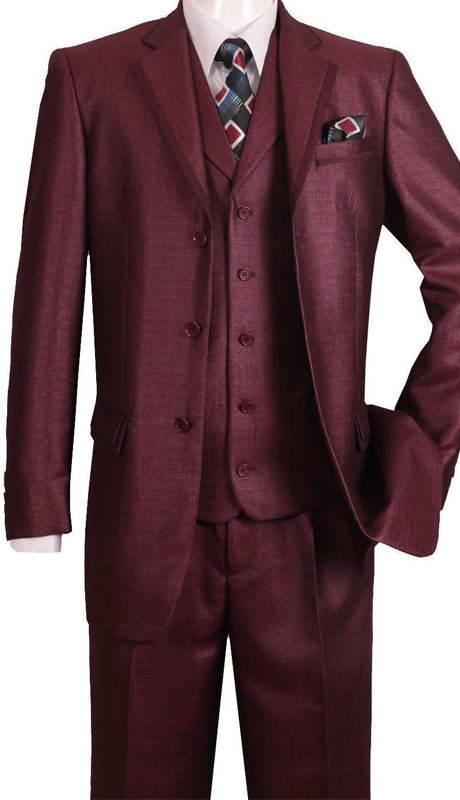 Milano Moda 5909-BUR Mens Suit