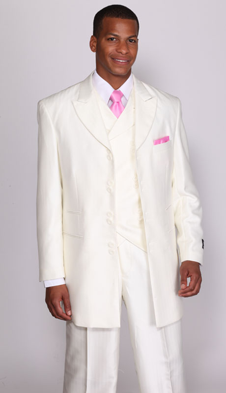 Milano Moda 5264V-CR Mens Suit
