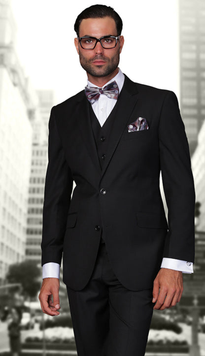 Statement  STZV-100 BLK Mens Suit