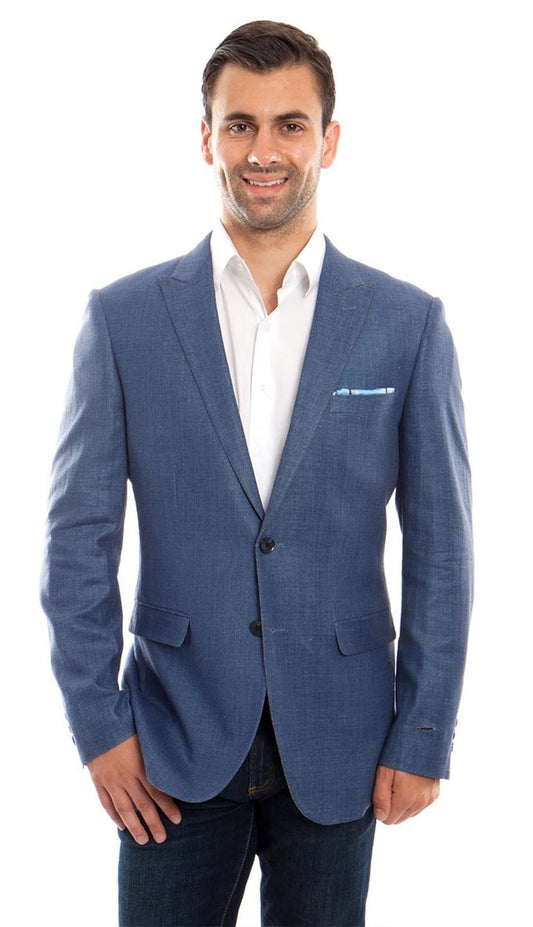 Tazzio MJ215S-BLU Mens Sports Coat