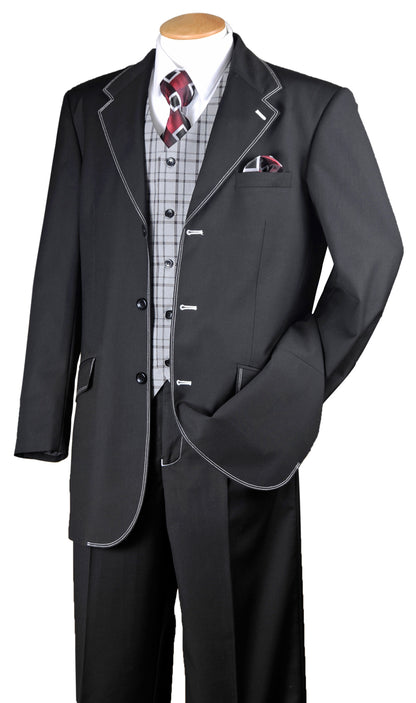 Milano Moda 2916-BLK Mens Suit