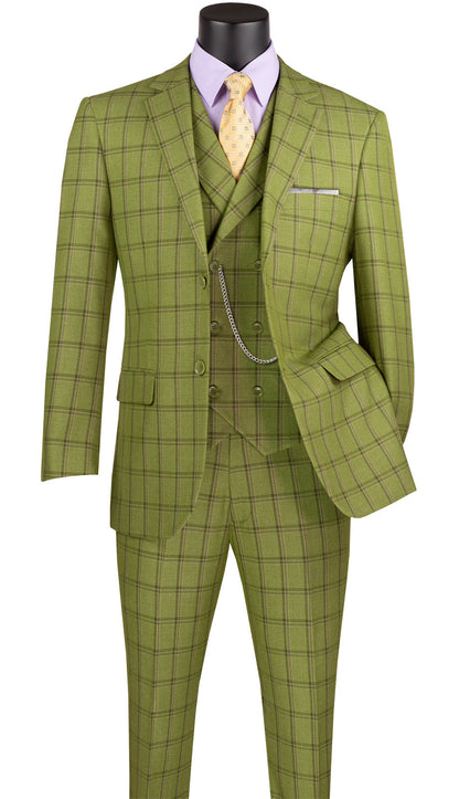 Vinci MV2W-4-MOSS Mens Suit