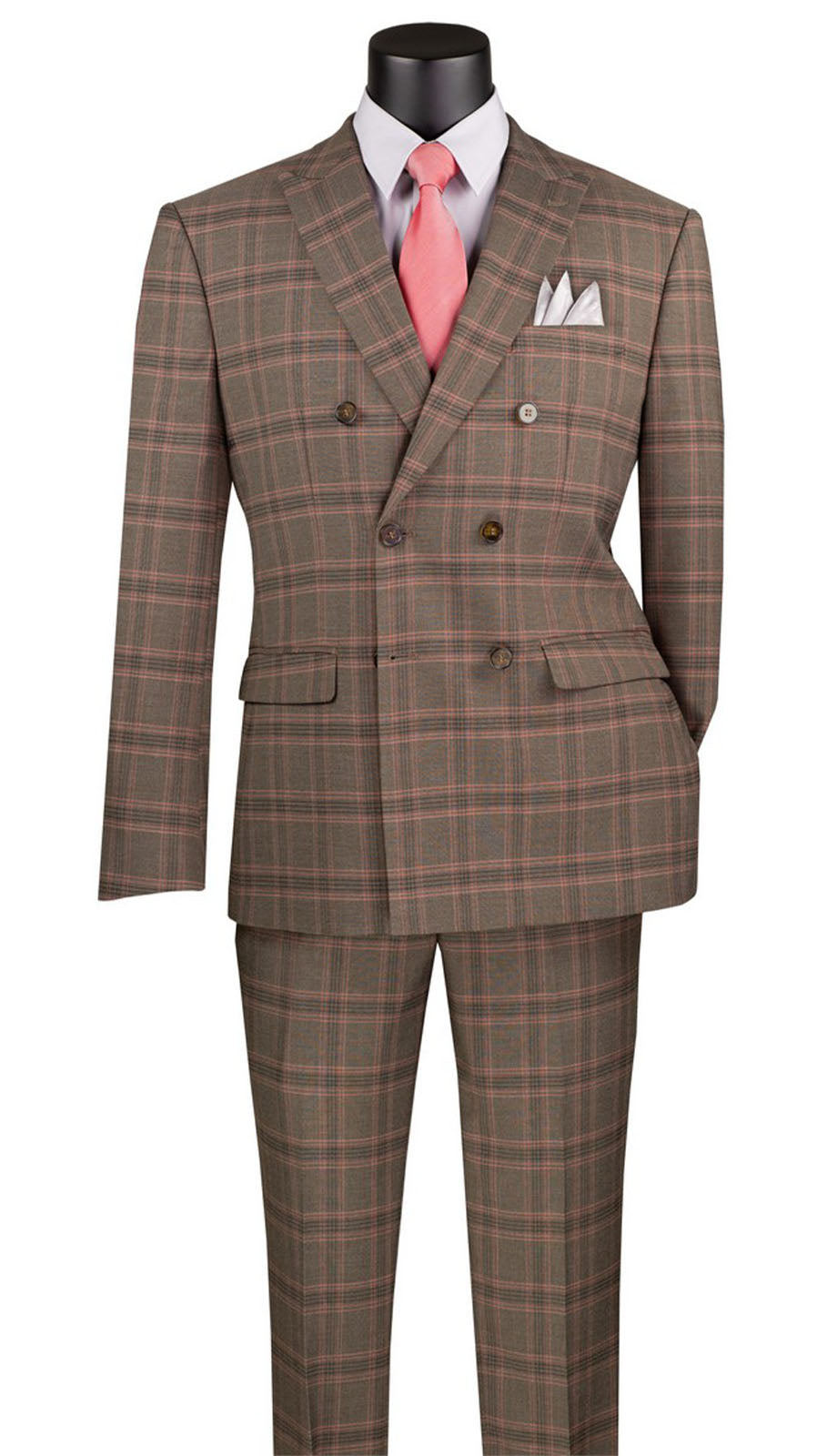 Vinci  MDW-2-BRN Mens Suit