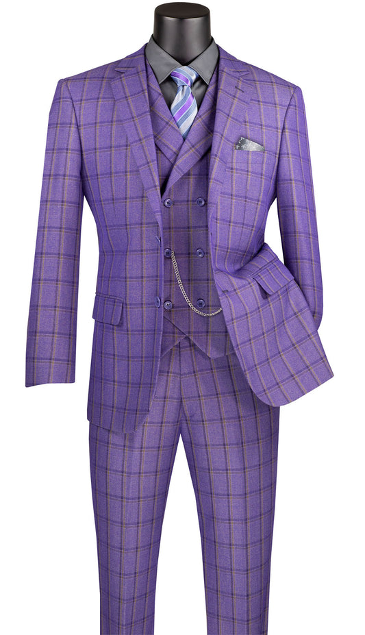 Vinci MV2W-4-PUR Mens Church Suit