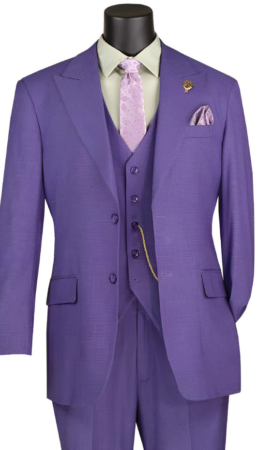 Vinci V2RK-4-PUR Mens Church Suit