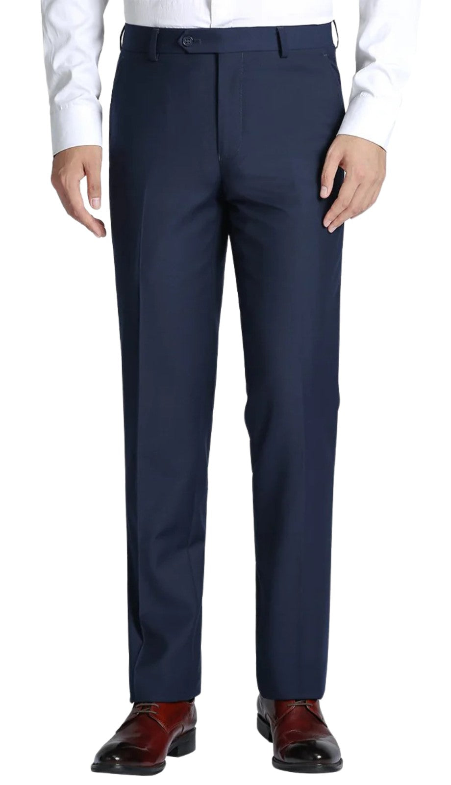 Renoir Mens Pant 201-19-NAVY ( Flat Front Suit Separate Pants )