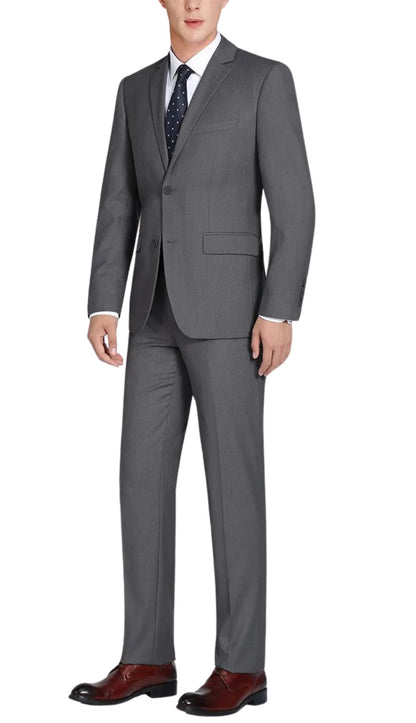 Renoir Mens Suits 202-01-DARK-GRY (2-Piece Single Breasted Notch Lapel Suit)