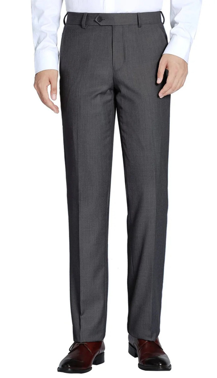 Renoir Mens Pant 202-1-CHAR ( Flat Front Suit Separate Pants )