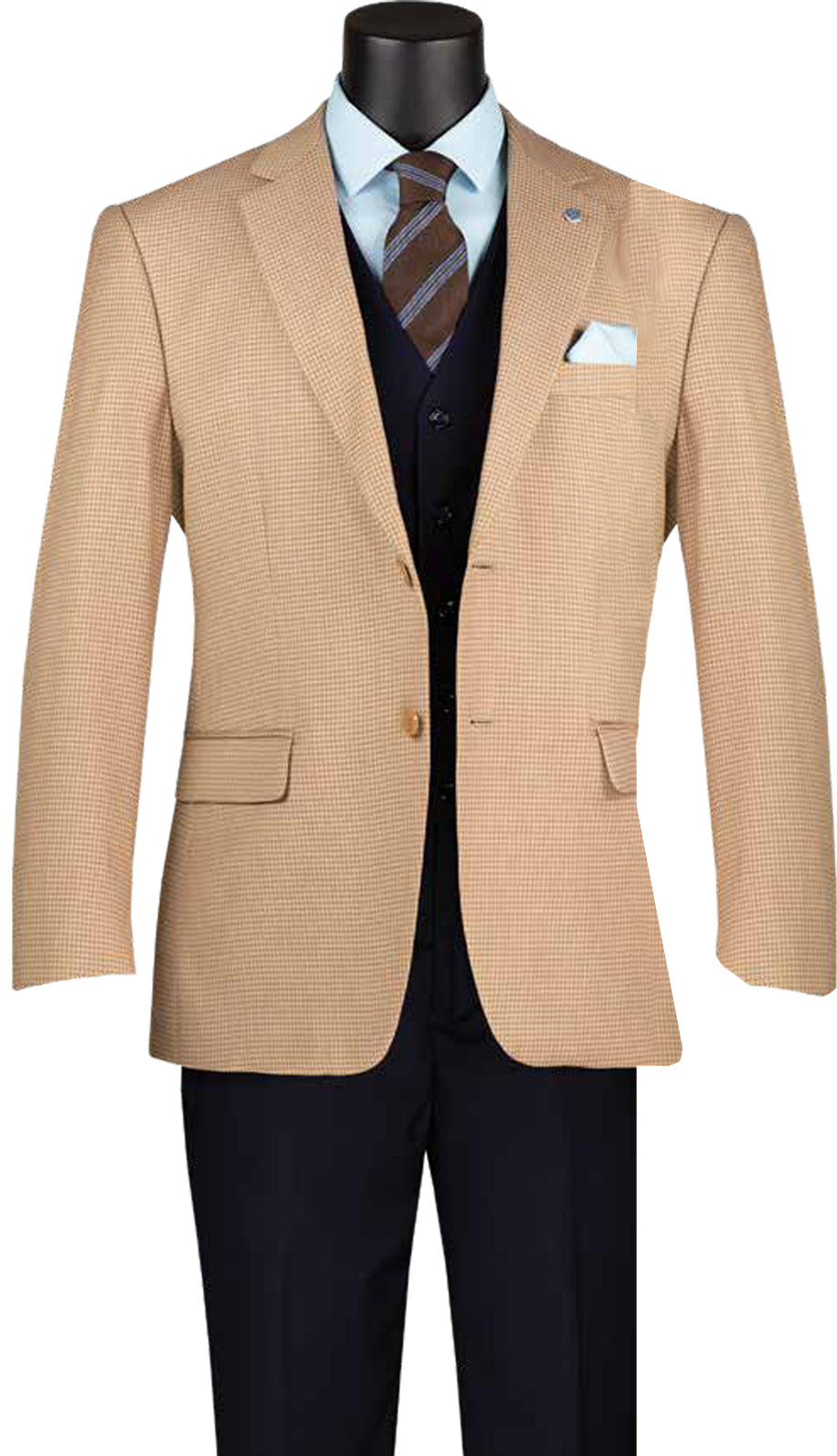 Vinci BM-HT-TAN Mens Church Suit