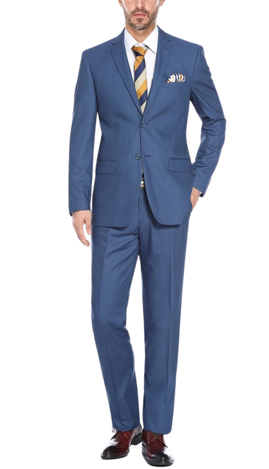 Renoir Men's Suit 2106-3-NAVY (2-Piece Notch Lapel Suit)