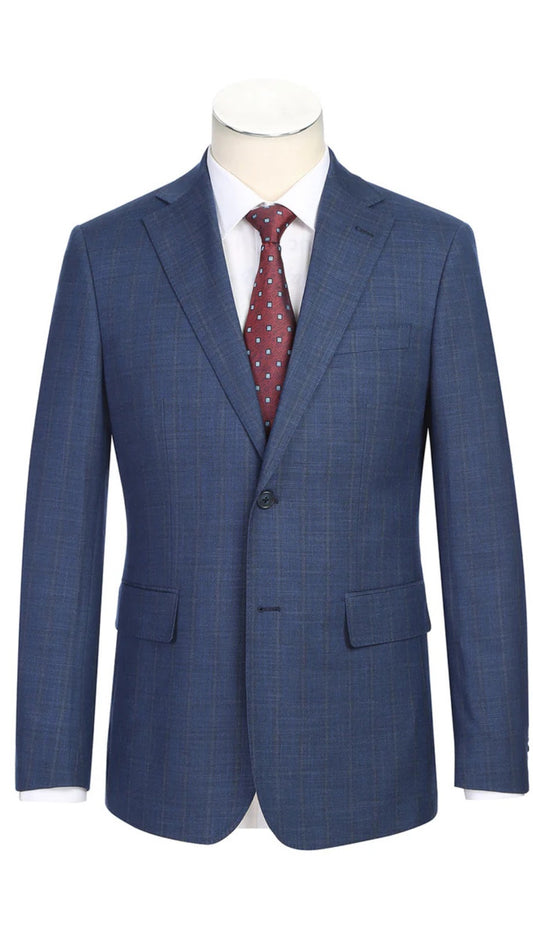 English Laundry Mens Suit 22-52-402EL-BLU ( Check Suit )