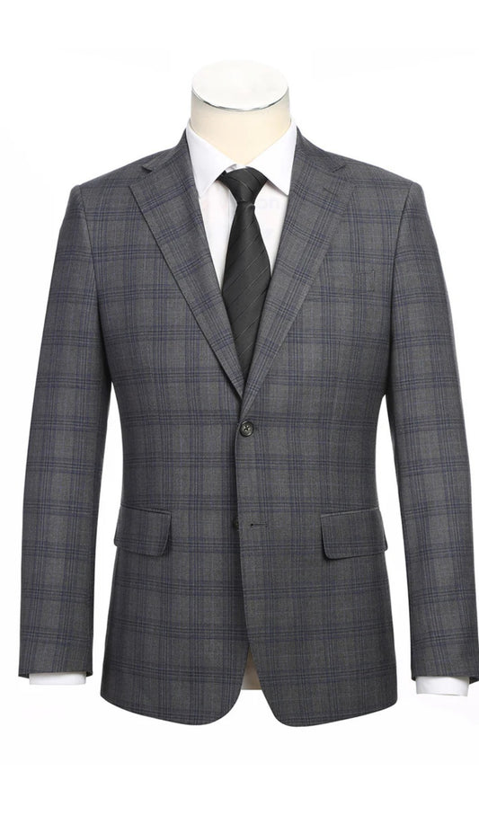 English Laundry Mens Suit 22-57-500EL-GRY ( Check Suit )