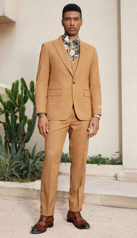 Stacy Adams SM148H1-RUST Mens Suit