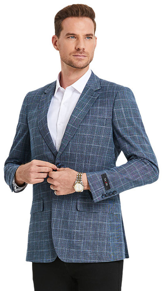 Tazzio MJ376S-01-BLUE Mens Sports Coat