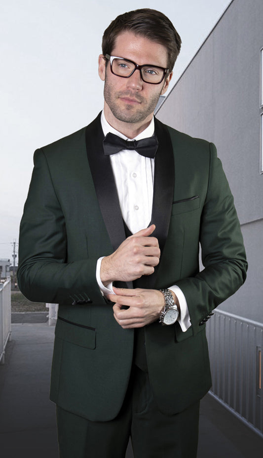 Statement TUX-SH-HUNTER-3PC Mens Suit