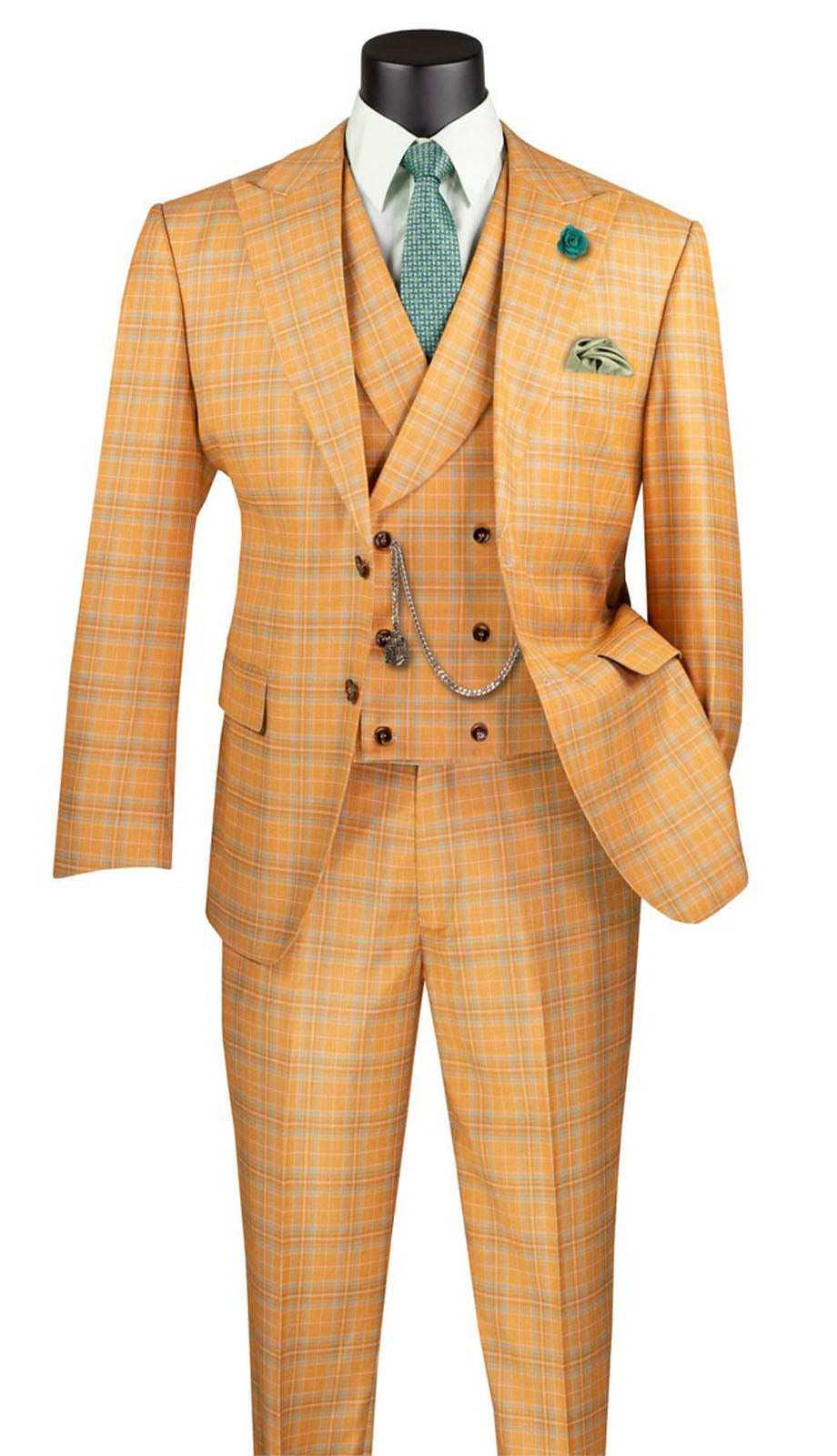 Vinci  MV2W-3-ORG Mens Suit