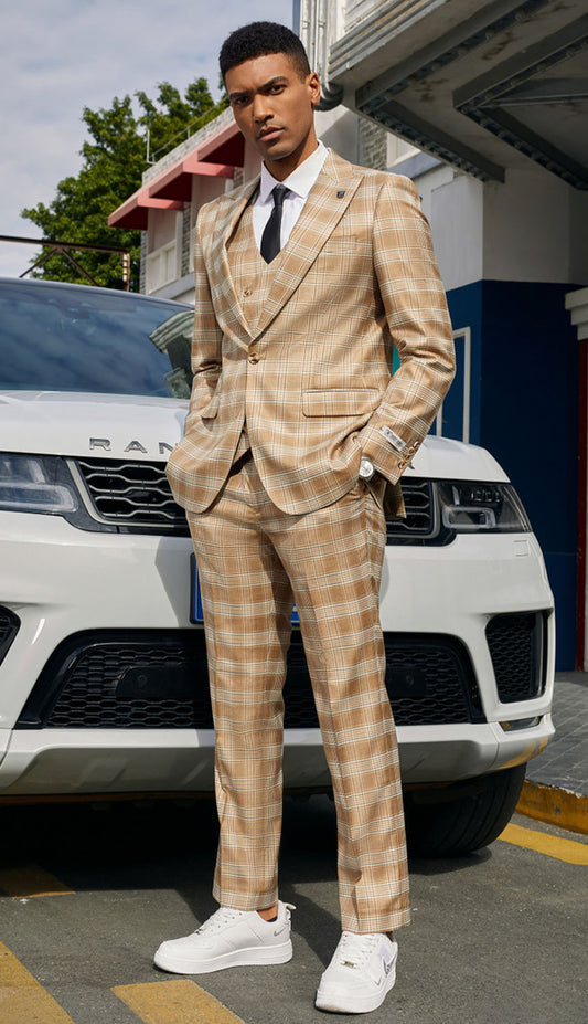 Stacy Adams SM150H1-TAN Mens Suit