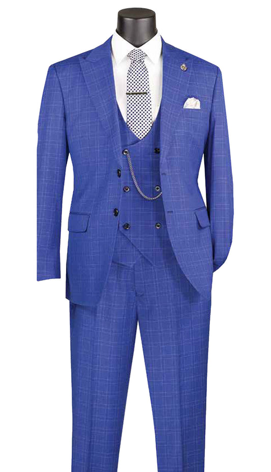 Vinci V2RW-16-BLU Mens Church Suit