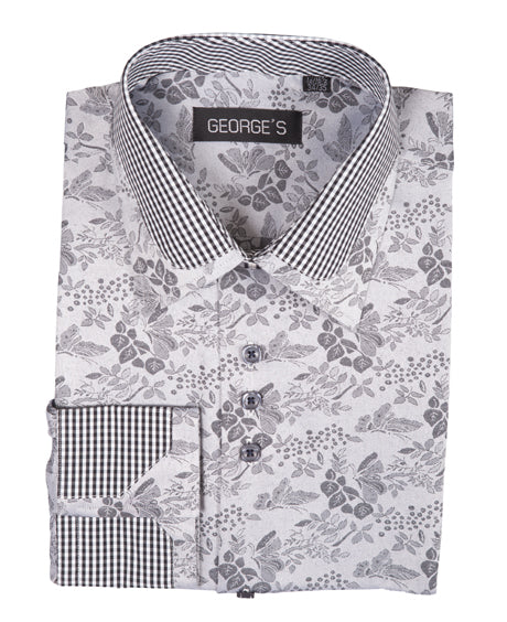 Fortino Landi AH622-BLK Mens Shirt