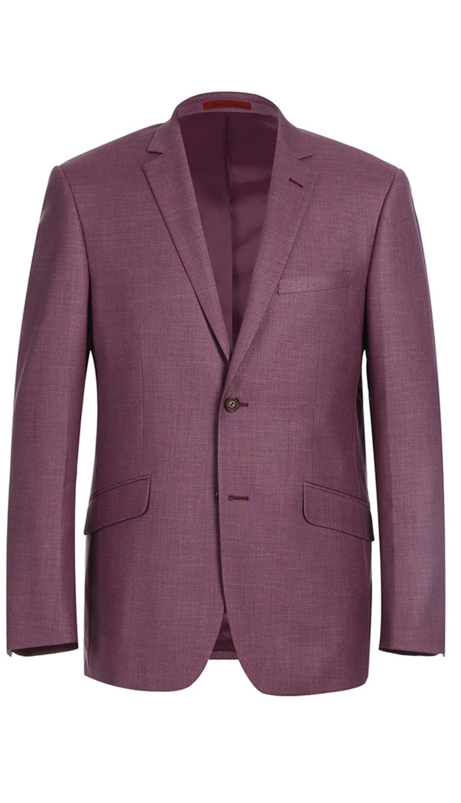 Renoir Men's Suit 293-16BERRY (Slim Fit Notch Lapels Berry Solid Suits)