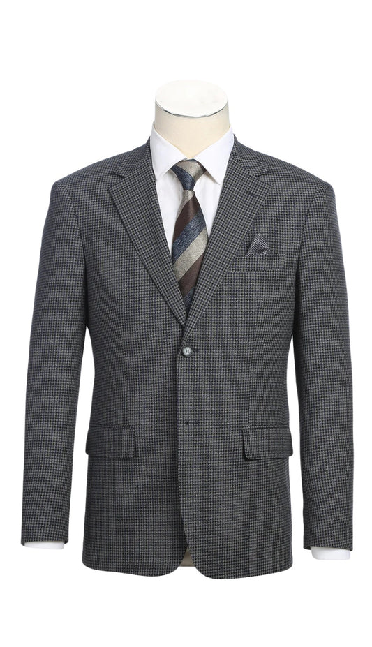 Renoir 294-38-BROWN-BLUE Mens Blazer