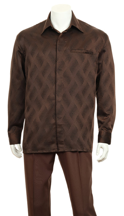 Fortino Landi-2766-BRN Mens Walking Suit