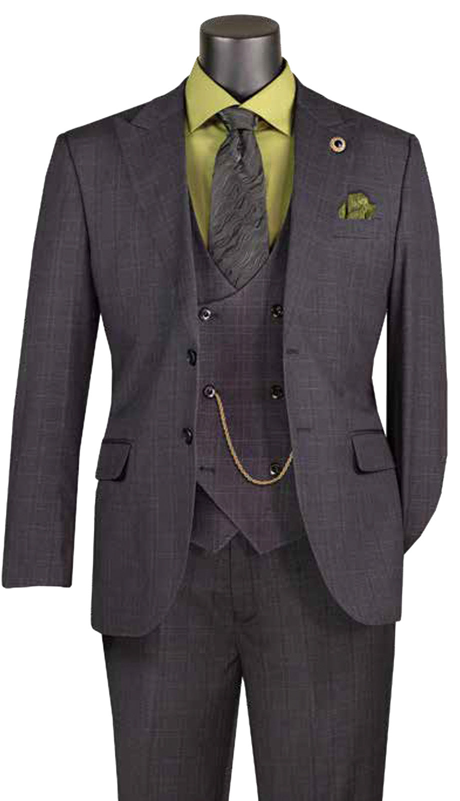 Vinci V2RW-16-BLK Mens Church Suit