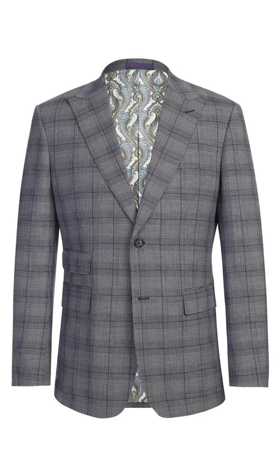 English Laundry Mens Suit 32-52-400EL-GRY-BLUE