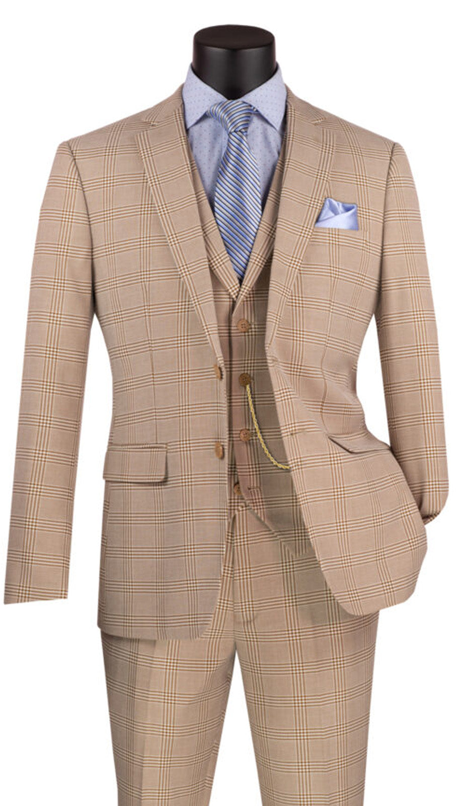 Vinci SV2W-6-BEI Mens Suit