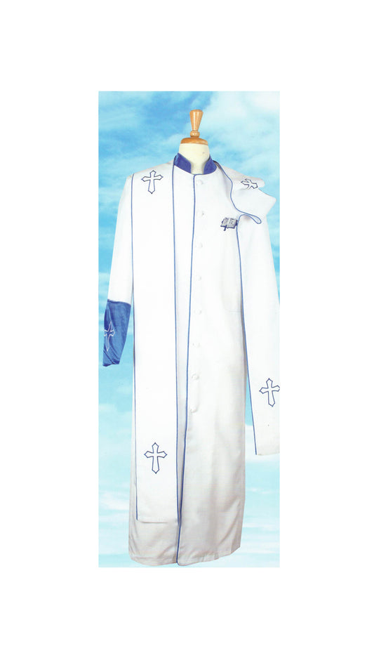 Sapphire Collection Men's Church Robe 2-WHT