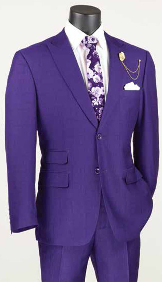 Vinci  MRW-1-PUR Mens Suit