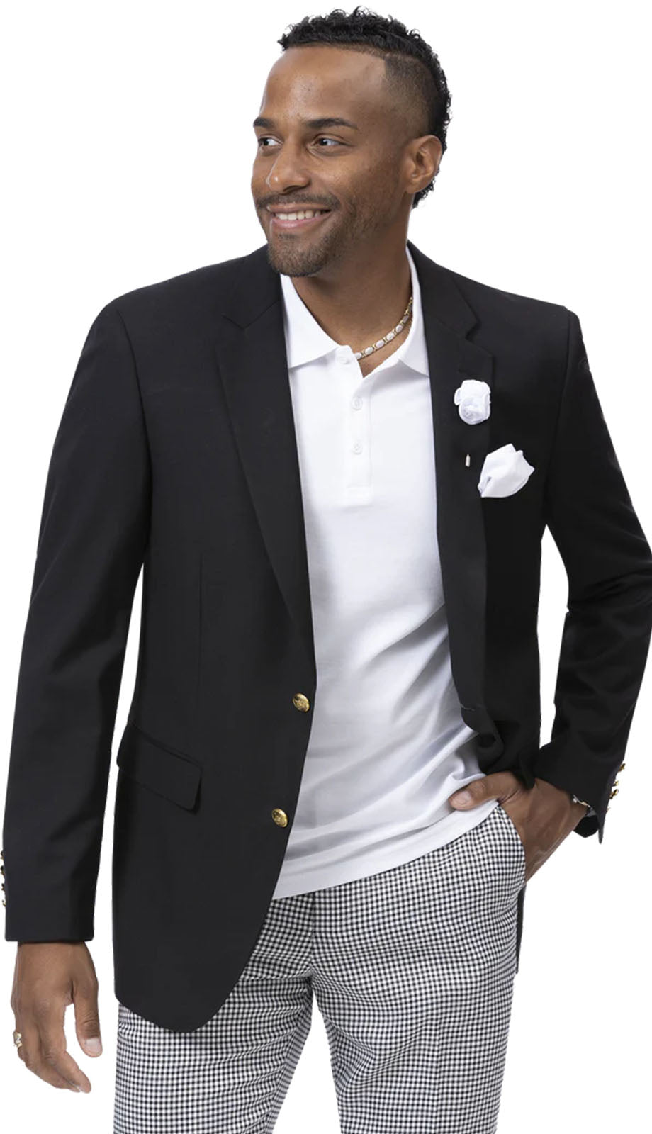 EJ Samuel J170-BLK Mens Blazer