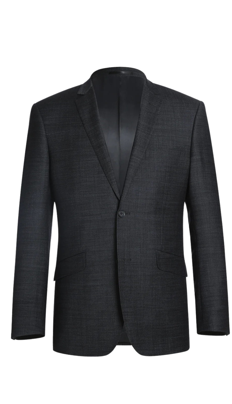 Renoir Men's Suit 558-2-CHAR (Two Piece Slim Fit Wool Blend Suit)