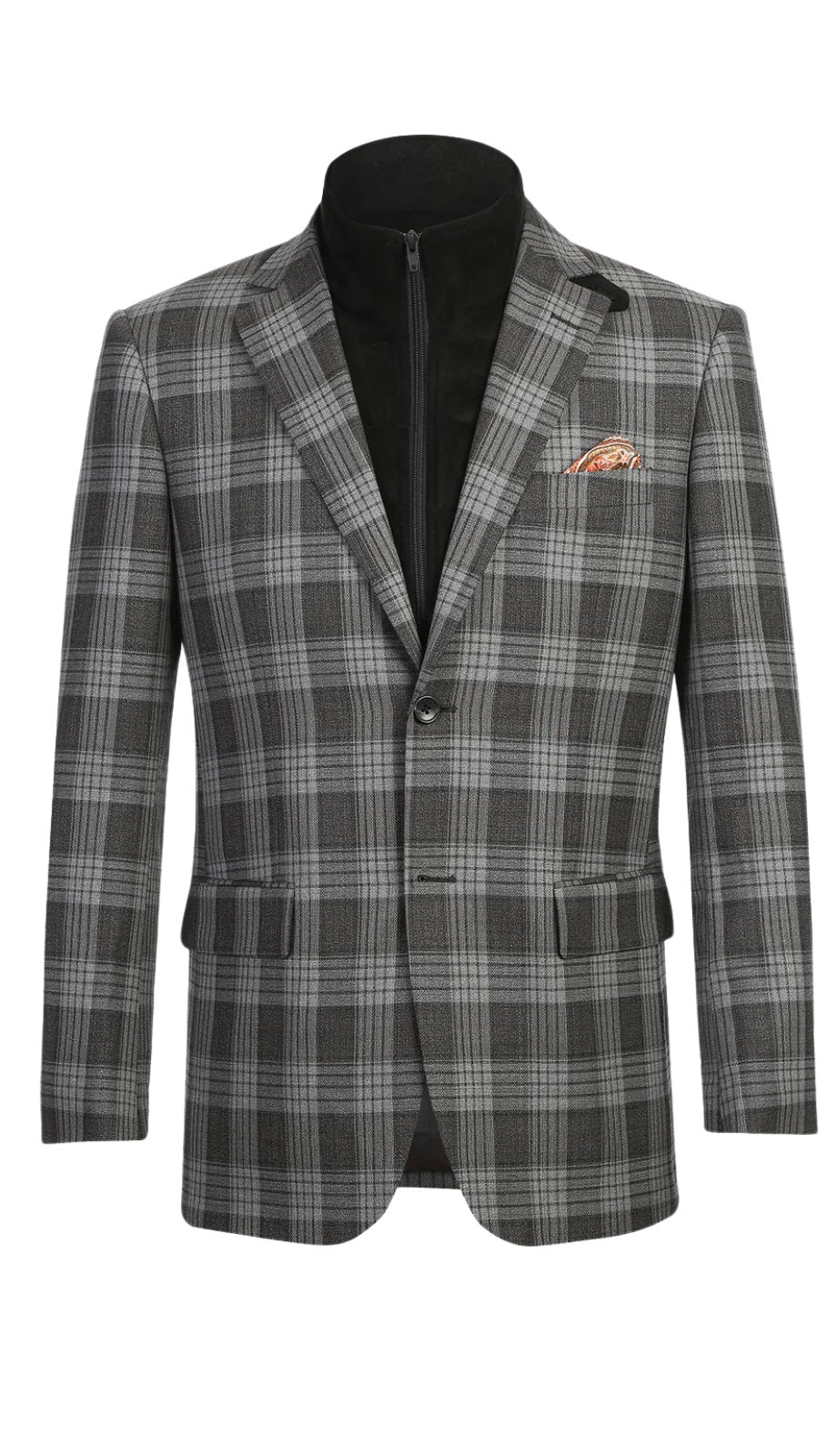 Alessandro Vitello Mens Blazer 565-8-GRY