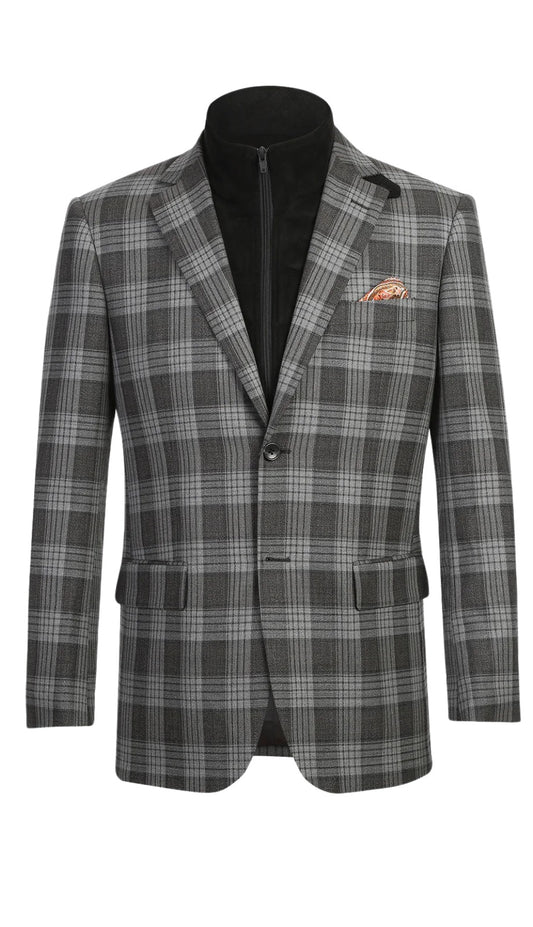 Alessandro Vitello Mens Blazer 565-8-GRY
