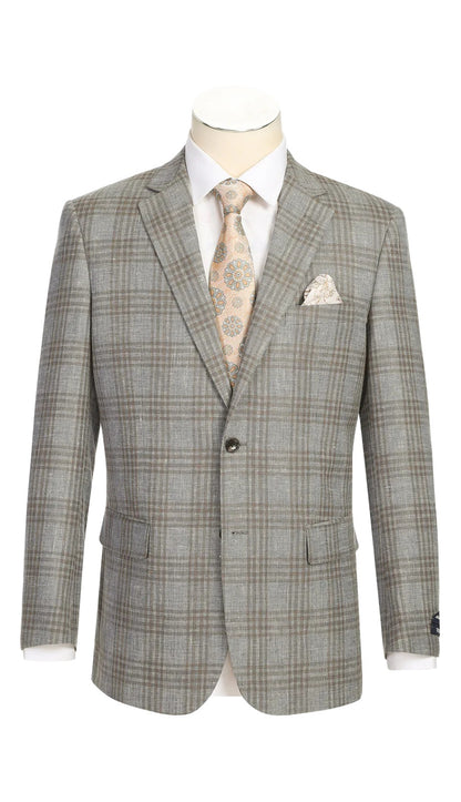 Renoir 565-13-GRY-BRN Mens Blazer