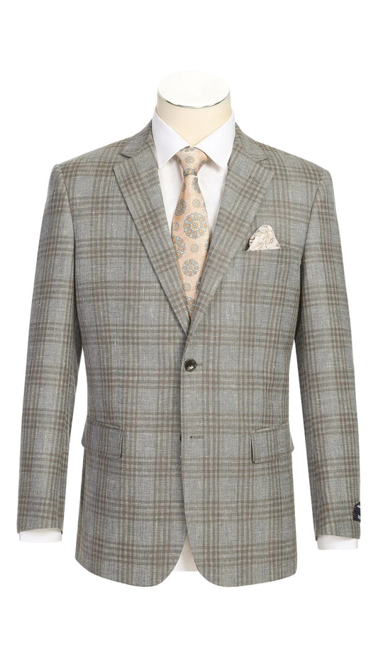 Renoir 565-13-GRY-BRN Mens Blazer