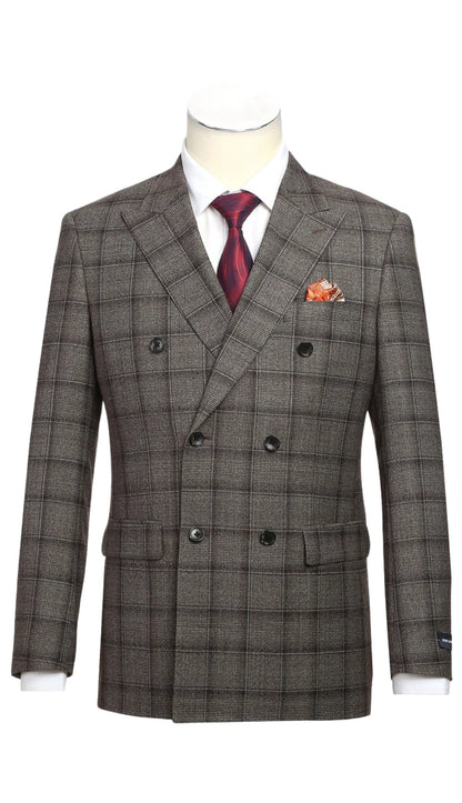 Alessandro Vitello Mens Suit 565-7-BROWN