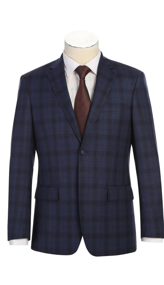 Renoir Mens Suit 566-14-NAVY