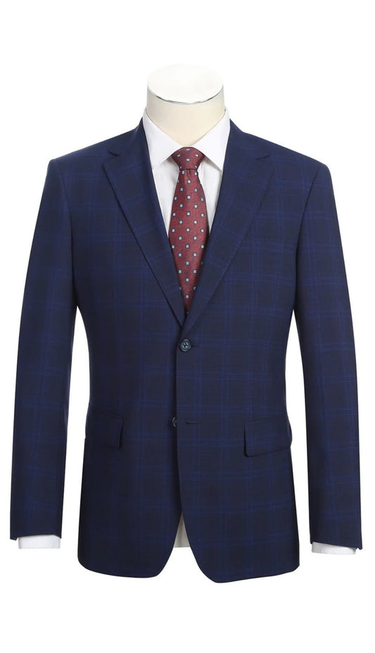 Alessandro Vitello Mens Suit 566-7-BLUE