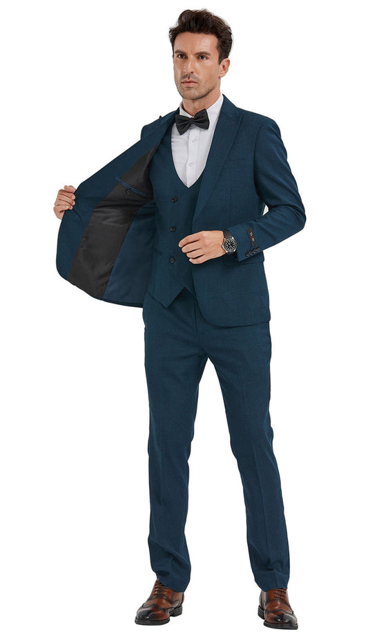 Tazzio M349SK-TEAL Mens Suit