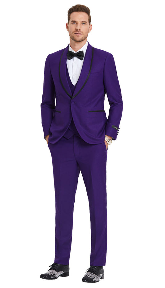Tazzio M352SK-PUR Mens Tuxedo