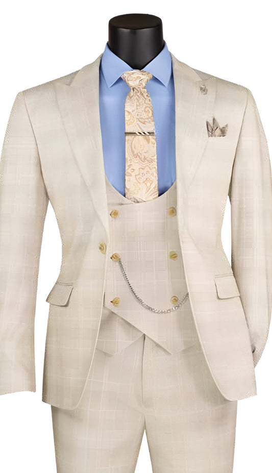 Vinci SV1W-1-BRCH Mens Church Suit
