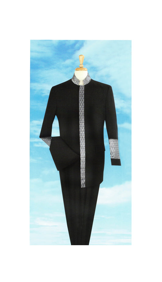 Sapphire Collection Mens Church-1-BLK Pastor Suit