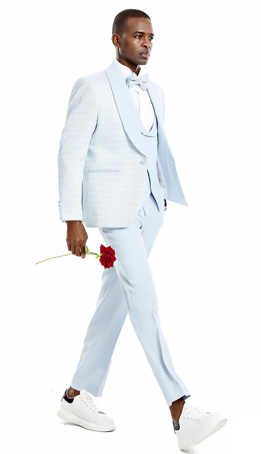 Tazzio M366SK-SKY Mens Suit