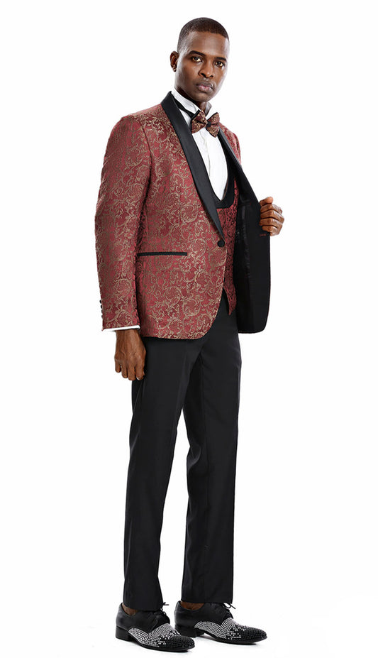 Tazzio M367SK-RUST Mens Suit