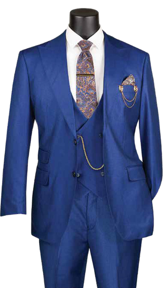 Vinci V2RK-5-BLU Mens Church Suit