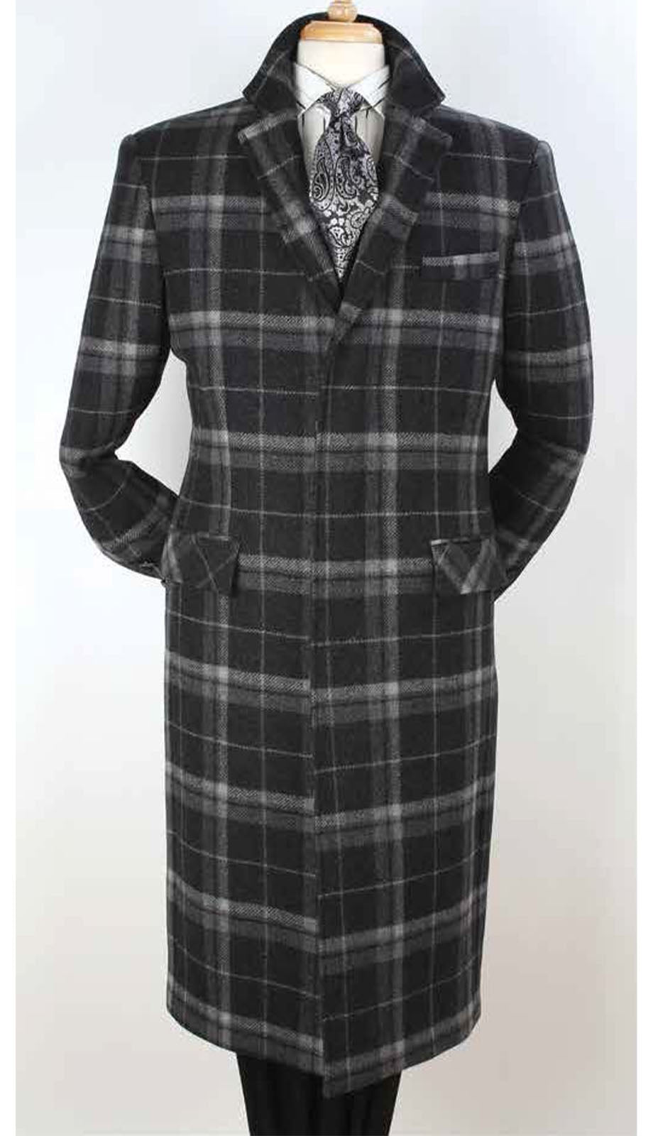 Iconic CS-22-BLK Mens Coat – Mens Suit World