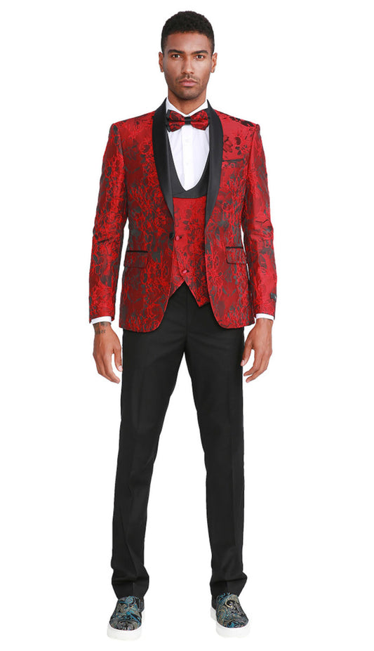 Tazzio M305SK-RED Mens Suit